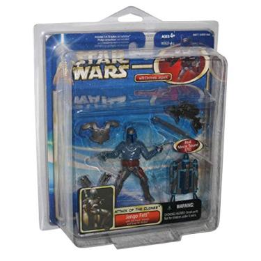 Imagem de Star Wars JANGO FETT Deluxe Set AOTC Epis dio 2 com jetpack eletr nico e acess rios