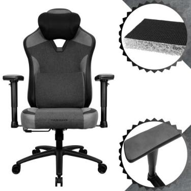 Imagem de Cadeira Gamer ThunderX3 Loft Grafite Para Escritório Almofadas No  Pes