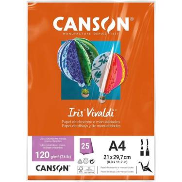 Imagem de Pct Papel Iris Vivaldi 25fls A4 120gr Canson Escolha a Cor, LARANJA