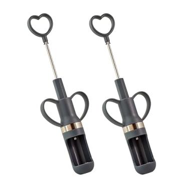 Imagem de Red Tâmaras Ferramenta de remoção de sementes de espinheiro - Ferramenta de descaroçador de frutas de aço inoxidável para cozinha, 2 peças - Pitter de frutas para Jujuba, Uva, Azeitonas, Cereja -