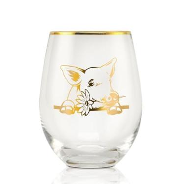 Imagem de Onebttl Presentes de porco para mulheres, amantes de porcos, taça de vinho sem haste de 500 ml, presentes temáticos de aniversário e Natal para filha, mãe, esposa, colega de trabalho