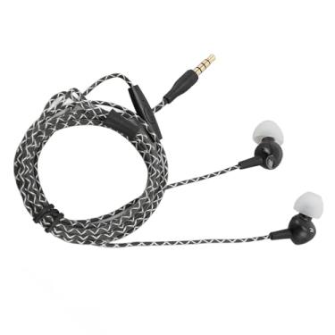 Imagem de Fones de Ouvido Intra-auriculares Com Fio e Microfone para Smartphones Android, Tablets, MP3 e MP4 Players, Fones de Ouvido Com Isolamento de Ruído Com Comprimento de Cabo de 1,2