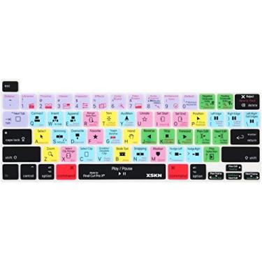Imagem de XSKN Capa de teclado Final Cut Pro Shortcut para MacBook Pro 2020 2019 com Touch Bar e Touch ID 13 16 polegadas Acessórios para teclado MacBook Pro A2338 M1 A2251 A2289 A2141 layout dos EUA