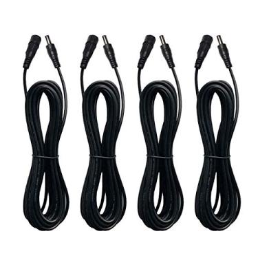Imagem de Power Extension Cord, DC 12v 10ft 2.1mm x 5.5mm 4 Pack Power Adapter Supply Camera Extension Cable for CCTV Wireless IP Security Camera, LED Strip, Monitors, DVR, Audio Camera and Router (4 Pack)
