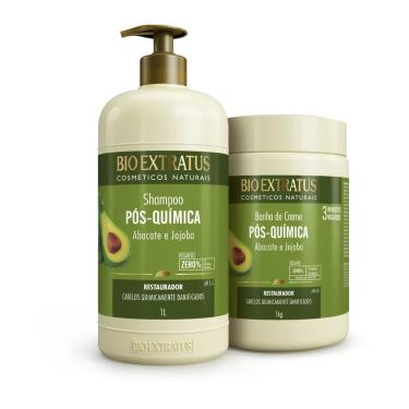 Imagem de Kit Bio Extratus Pós Quimica Shampoo + Banho de Creme 1L/Kg