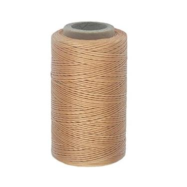 Imagem de LoveinDIY 150D 0,8 mm de costura de couro encerada linha de costura longa prática para artesanato em couro faça você mesmo/encadernação de livros/reparação de sapatos/projetos de couro - café leve