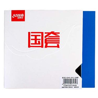 Imagem de DHS Folha de borracha para raquete de tênis de mesa Blue-Sponge Hurricane 3 (National, Limited Edition) (preta, 2,2 mm) (dureza: 39/40/41), com filme de proteção de borracha para pingue-pongue