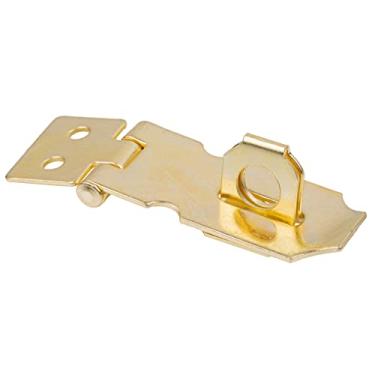 Imagem de Conjunto de ferrolho de aço com acabamento em latão polido - 3,8 cm x 9,5 cm - Portas de armário de móveis antigos e modernos, porta-malas, baú, caixa | H40-C753-1