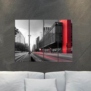 Imagem de Placa Painel Decorativa em MDF Foto Masp Kit 4 Placas - Quartinhos