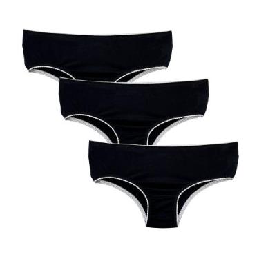 Imagem de Kit 3 Calcinhas Infantil Criança Algodão Cotton Kids - Try Basics, G, 