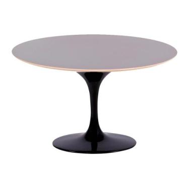 Imagem de Mesa Saarinen Oval Fórmica Preta 180x100cm - Base Preta - mgsaarinen