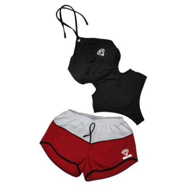 Imagem de Conjunto Maiô Feminino Com Bojo + Short - Gringas Model, Preto3, Unico