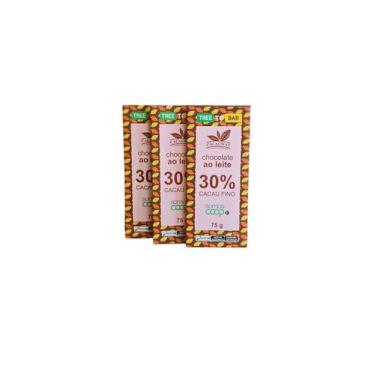 Imagem de Combo Tablete Chocolate 30% cacau ao leite 75g cada (3 unidades) - Cac