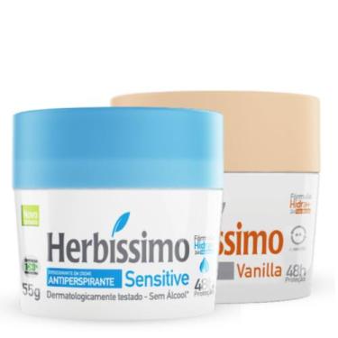 Imagem de Kit 2 Desodorante Sensitive e Vanilla Herbíssimo 55G - Dana - Dana Cos