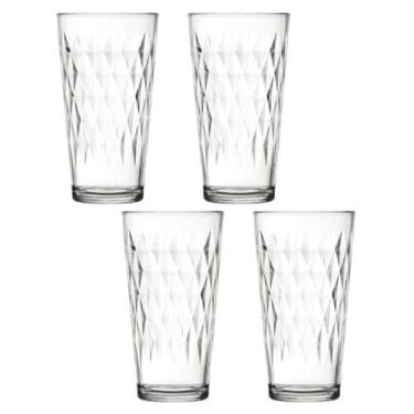 Imagem de Copo Vidro 350ml Vitrage Suco Agua Glamour Luxo Nadir - 4 Un - NADIR F