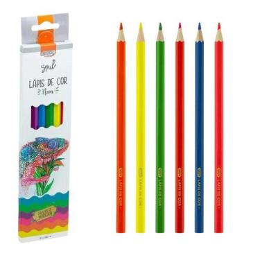 Imagem de Lápis de Cor BRW Pastel, Metalizado, Neon Opções c/ 06, 12 ou 18 Cores