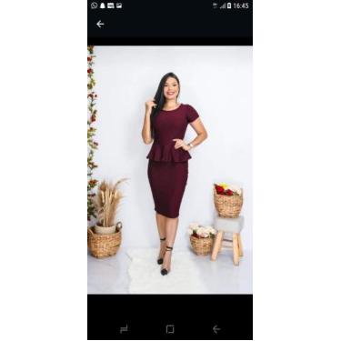 Imagem de Conjunto peplum social luxo - Anaflor, Vinho, G1