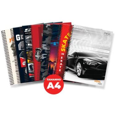 Imagem de Caderno Arame Espiral Escolar 10 Materias Nova Mix Masculino - Nova Ca