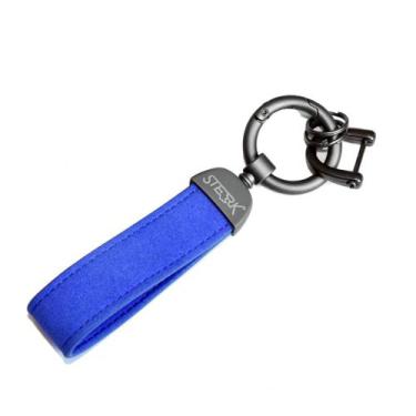 Imagem de Chaveiro Automotivo Camurça Azul Fosco Universal Luxo Serk - STERK