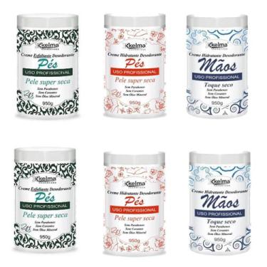 Imagem de Kit 2 Creme Mãos, 2 Pés e 2 Esfoliante 950g - Kelma