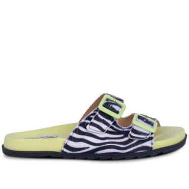 Imagem de Sandália Papete Rasteira de Fivela Confort Animal Print A9.05 A - Taka