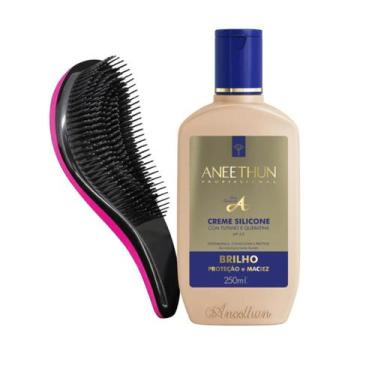 Imagem de Kit Creme De Silicone Aneethun + Escova Mágica Desembaraçadora