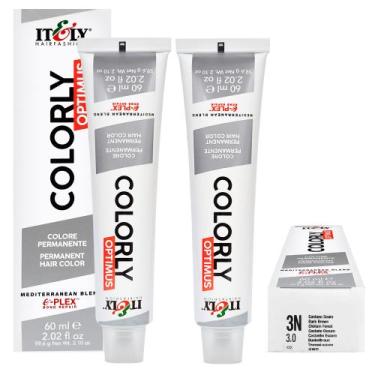Imagem de Itely Kit c/2 Tintas Colorly 3N  Castanho Escuro 60g