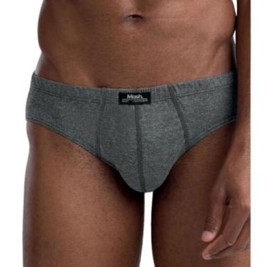 Imagem de Cueca Slip Mash Basic 074.58 Ajuste Perfeito 100% Algodão, Mescla escu