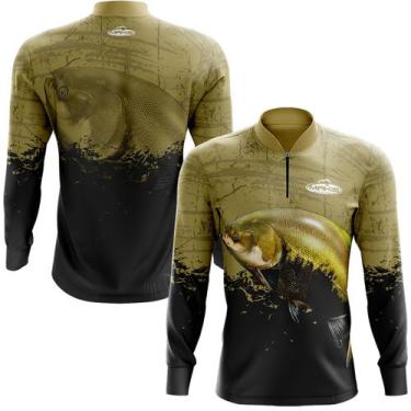 Imagem de Camisa de Pesca Tambaqui Bicolor Com Proteção Uv50 Makis Fishing, EG