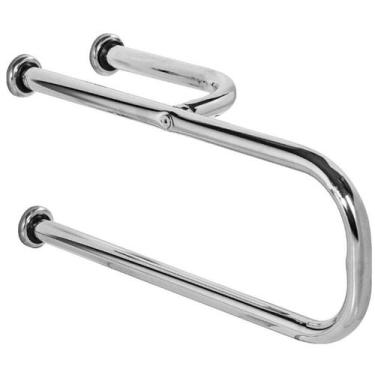 Imagem de Barra De Apoio 60x20cm Para Vaso Sanitário Lado Esquerda SF - ShopFort