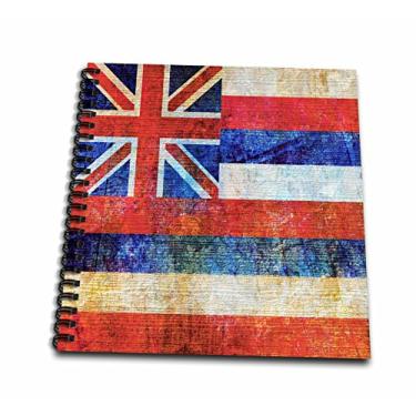 Imagem de 3dRose Caderno com bandeira do Havaí estilo envelhecido grunge (db_268072_2)