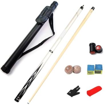 Imagem de Bastão de sinuca de bilhar feito à mão, 147 cm, bastão de taco de bilhar de bordo canadense, taco de sinuca profissional para esportes de mesa de sinuca, 18 ~ 595 g (Um taco de sinuca + acessórios +