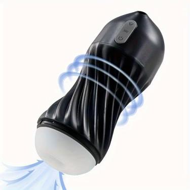 Imagem de Masturbador masculino de sucção pneumático profissional masculino brinquedos sexuais com 5 modos de sucção portátil manual bolso masculina stroker com vagina boquete brinquedos sexuais