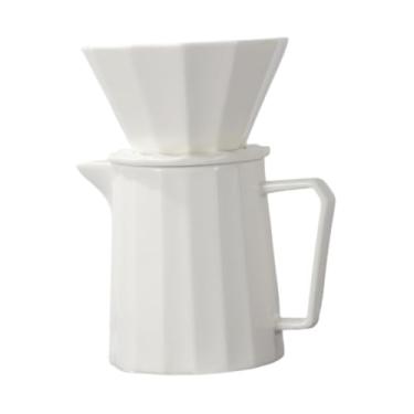 Imagem de Gralara Filtro Cone Gotejador Vidro Gotejador de Café Funil de Café Filtro de Café, Branco