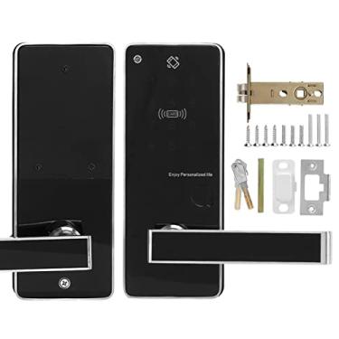 Imagem de Fechadura de porta de entrada inteligente Vomeko, fechadura de porta inteligente com teclado com alça, fechadura inteligente para porta frontal, parafuso único Senha de impressão