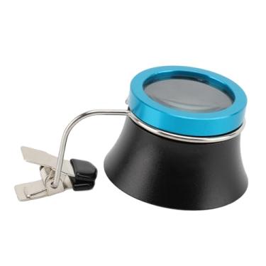 Imagem de Lupa de óculos de encaixe, Lupa de joalheiros Lupas Lupa de aumento Clipe mãos livres Lupa com braçadeira, Lupa de reparo de relógios para relojoeiro, Reparo de relógios (5X)