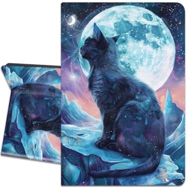 Imagem de Capa para Samsung Galaxy Tab A9+ / A9 Plus 27.9 cm 2023 (SM-X210/X216/X218), capa fina com suporte inteligente multiângulo com função hibernar/despertar automática para Galaxy Tab A9+ 11, gato glaciar