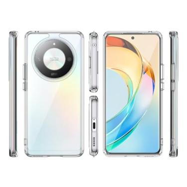 Imagem de HTXWXJC Capa para Honor X9b, capa Honor Magic6 Lite, Honor X50 ALI-NX1, capa rígida de policarbonato transparente à prova de choque fina para Honor X9b transparente