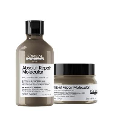 Imagem de Kit L'Oréal Professionnel Absolut Repair Molecular Shampoo 300 Máscara
