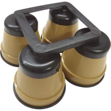 Imagem de Pe Geladeira/Fogao Plastico Redondo Pratic Bege - MARVIPLAST