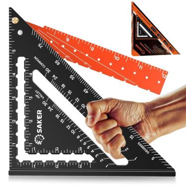Imagem de Régua triangular quadrada dobrável Saker 30 cm T de 12 polegadas