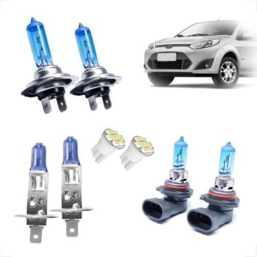 Imagem de Kit de Lâmpadas Halógena Super Branca H7 H1 H11 Farol Baixo Alto e Mil