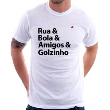 Imagem de Camiseta Rua & Bola & Amigos & Golzinho - Foca na Moda, Branco, P