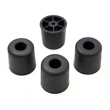 Imagem de 4 pés de borracha grandes – 1,621 A x 1,621 D – Feito nos EUA – sem marcação – Perfeito para móveis, sofás, mesas, cadeiras, mesas, bancos, peitos e outros itens grandes.