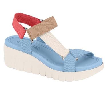 Imagem de Sandalia moleca plataforma ref 5536.101.26554, 37, Bege, Branco