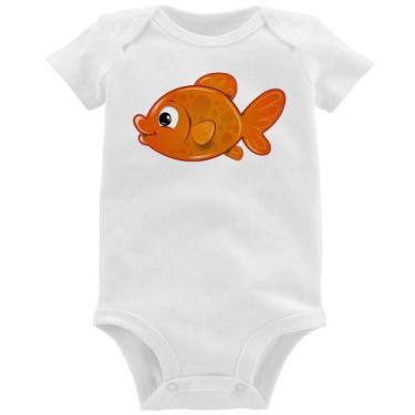Imagem de Body Bebê Peixinho Brinquedo - Foca na Moda, Branco, P
