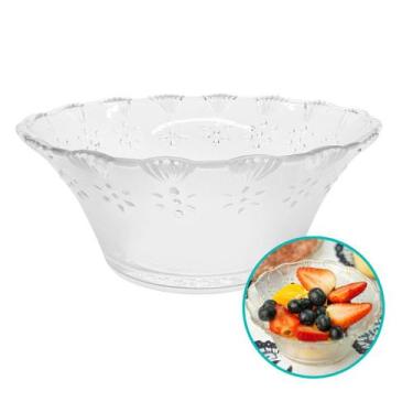 Imagem de Tigela Bowl De Vidro Redonda Sobremesa Saladeira Travessa Fruta 300ml 