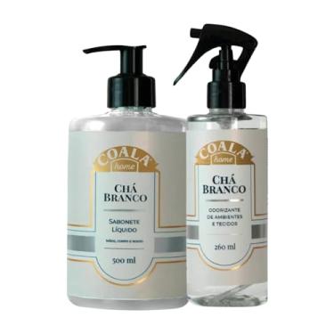 Imagem de Kit Coala Aromatizante de Tecidos e Sabonete Líquido Chá Branco – Limpeza e Frescor para Casa e Corpo – Spray Perfumado 260ml e Sabonete Hidratante 500ml