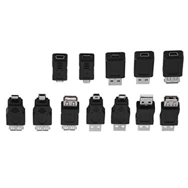 Imagem de Conjunto de 12 adaptadores USB2.0, conversores adaptadores USB 2.0 de alta velocidade, conectores micro mini macho fêmea conversores USB