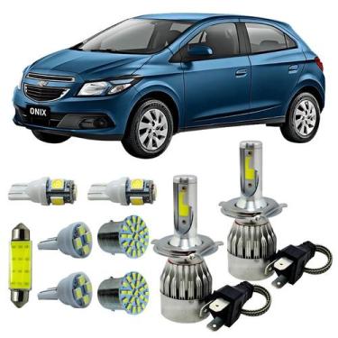 Imagem de Kit Lâmpadas Super Led H4 Farol Alto Baixo GM Onix Kit Leds Placa Teto